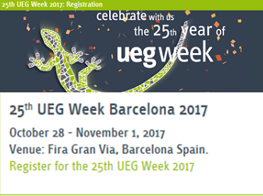 28. October – 1. November 2017: UEG Week in Barcelona